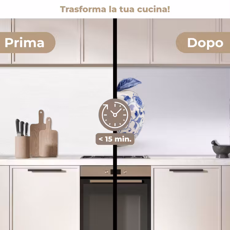 Schienale cucina - Mela - Blu - Classico — 3