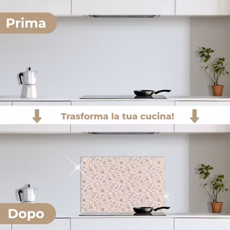 Paraschizzi cucina - Motivo - Fiori - Viola — 7
