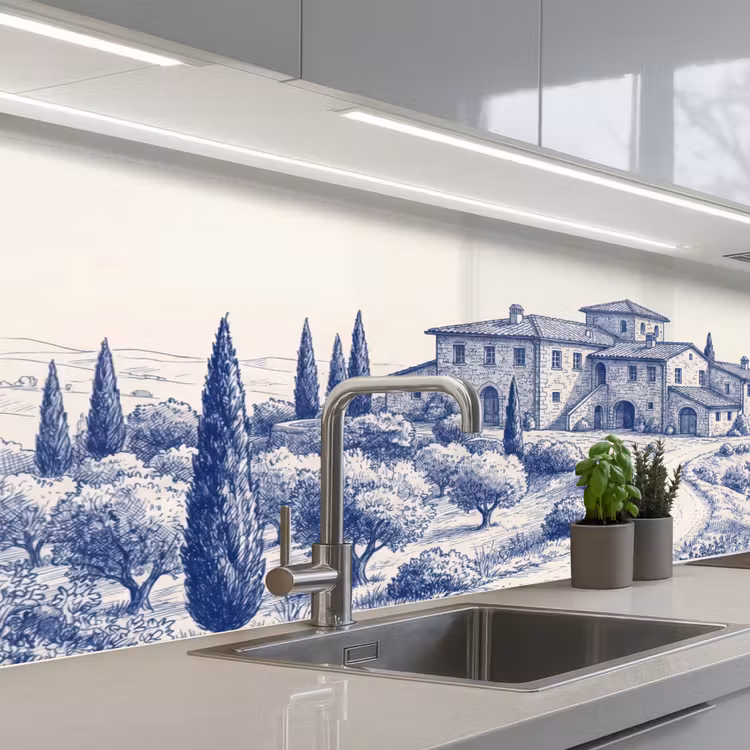 Schienale cucina - Rustico - Tenuta - Blu — 2