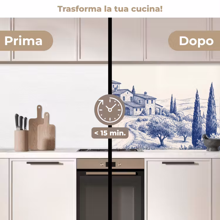 Schienale cucina - Rustico - Tenuta - Blu — 3