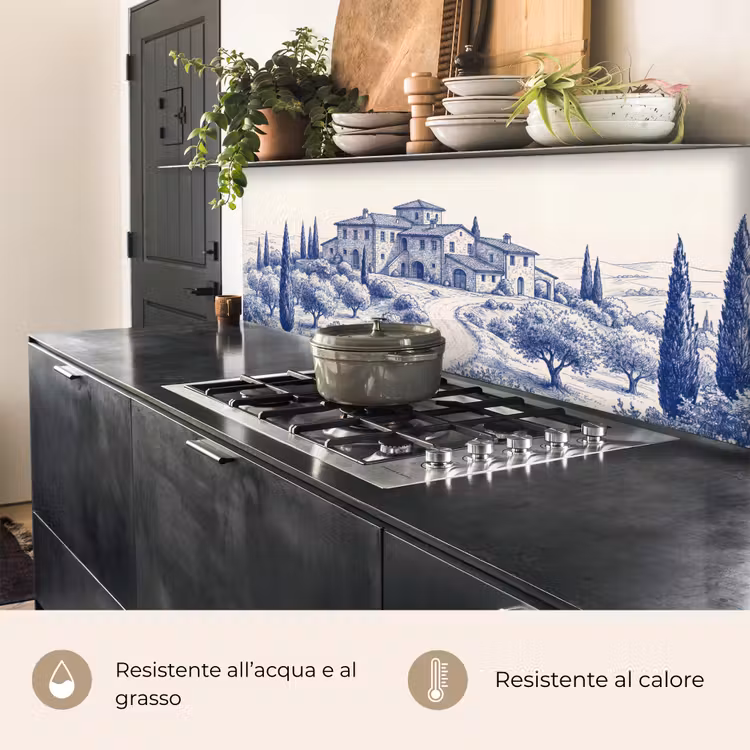 Schienale cucina - Rustico - Tenuta - Blu — 5