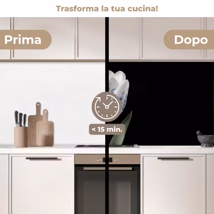 Schienale cucina - Tulipano - Motivo - Blu — 3