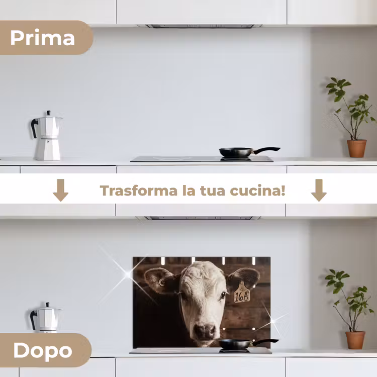 Paraschizzi cucina - Vitello - Marchio di garanzia - Stalla di legno — 7