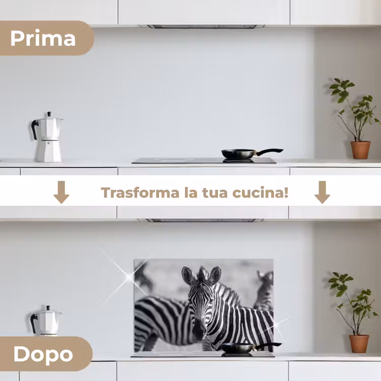 Paraschizzi cucina - Zebre - Nero - Bianco — 7