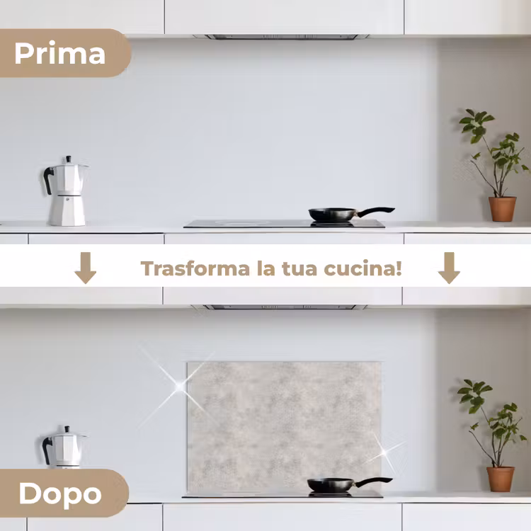 Paraschizzi cucina - Grigio - Calcestruzzo - Industriale — 7