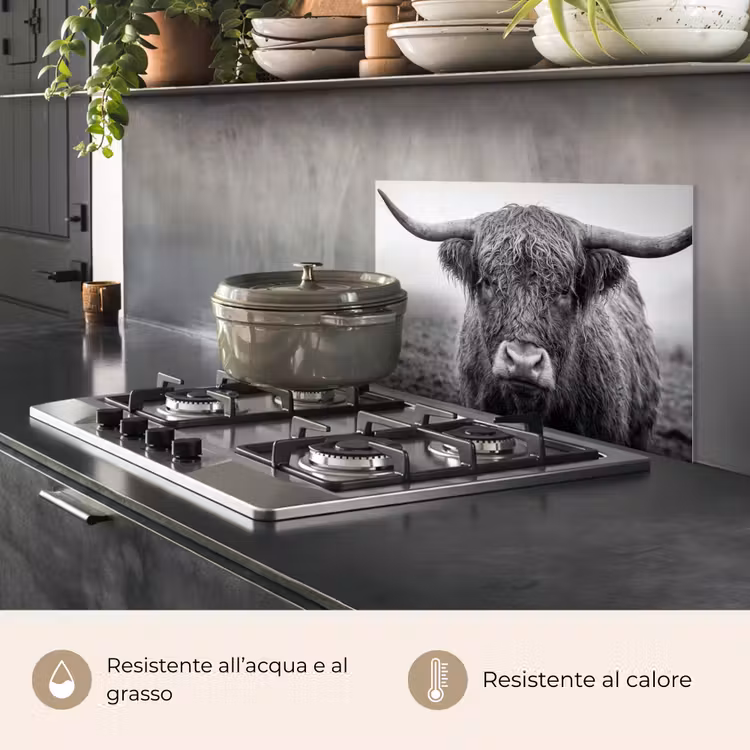 Paraschizzi cucina - Highlander scozzese - Nero - Bianco - Erba — 2