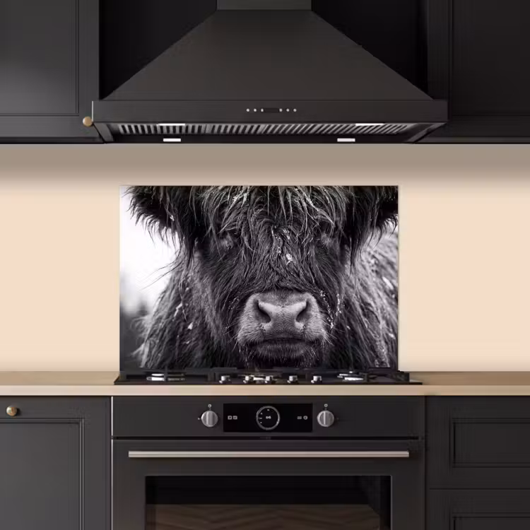 Paraschizzi cucina - Highlander scozzese - Nero - Bianco - Fiocchi di neve — 5