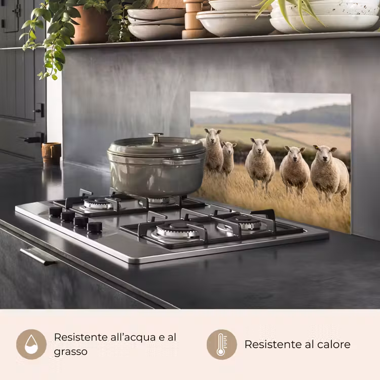 Paraschizzi cucina - Pecore - Paesaggio di pascolo - Colline — 2