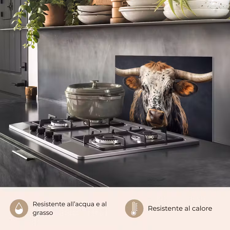 Paraschizzi cucina - Toro - Colorato - Corna — 2