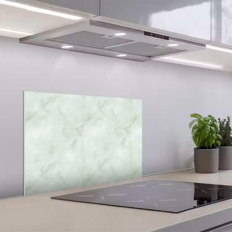 Paraschizzi cucina - Verde - Marmo - Venature fluide — 1
