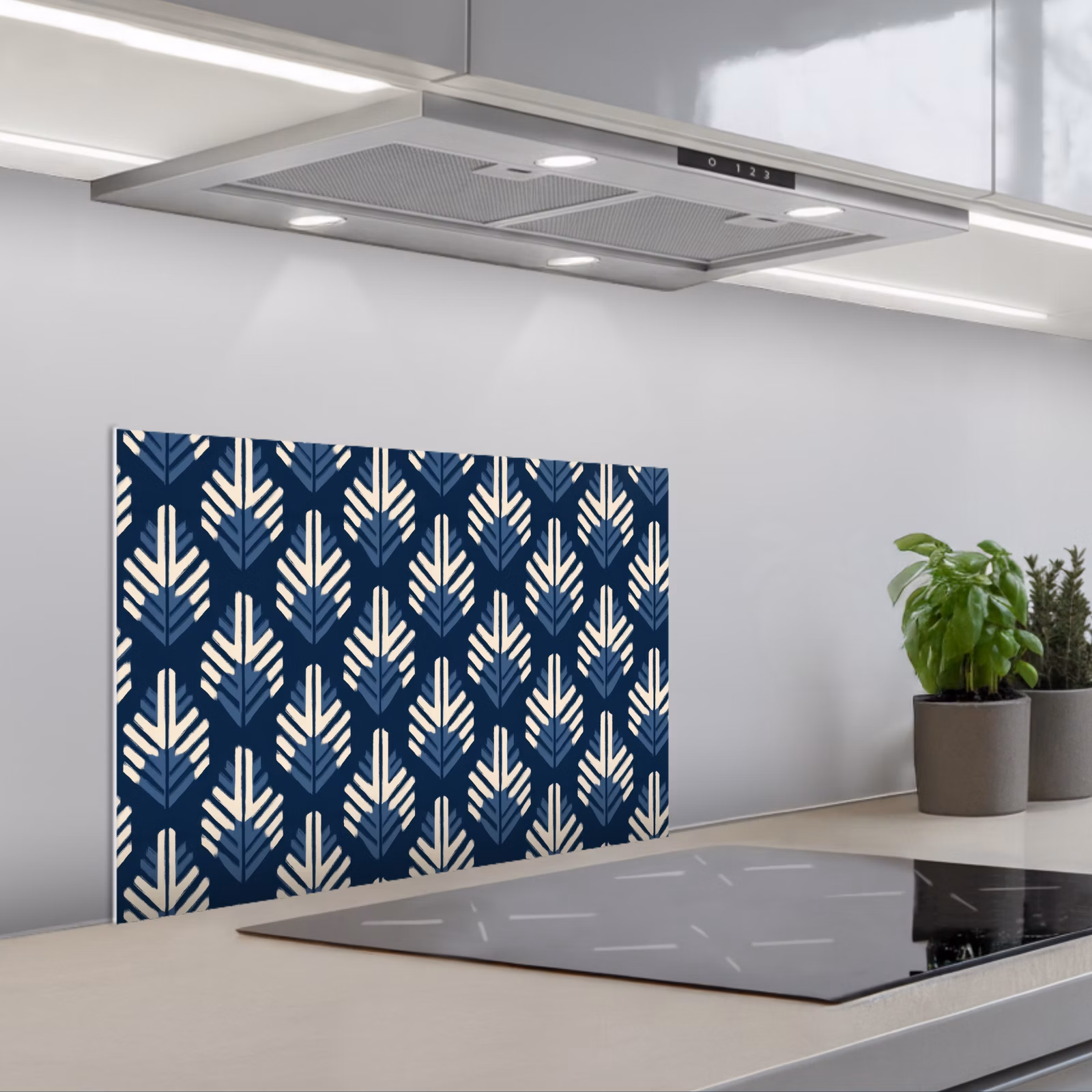 Paraschizzi cucina - Moderno - Fantasia - Blu — 1