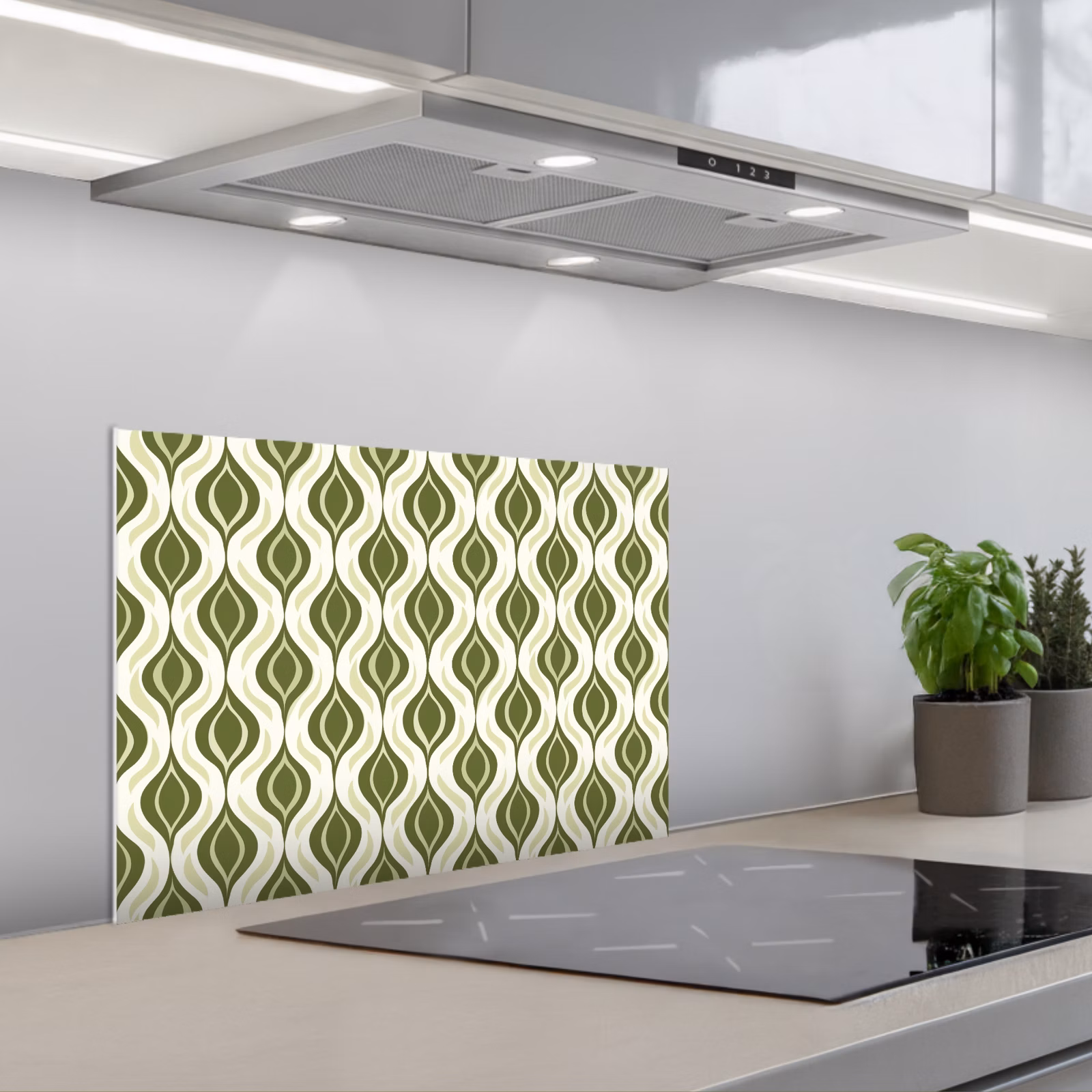 Paraschizzi cucina - Motivo - Retrò - Verde — 1
