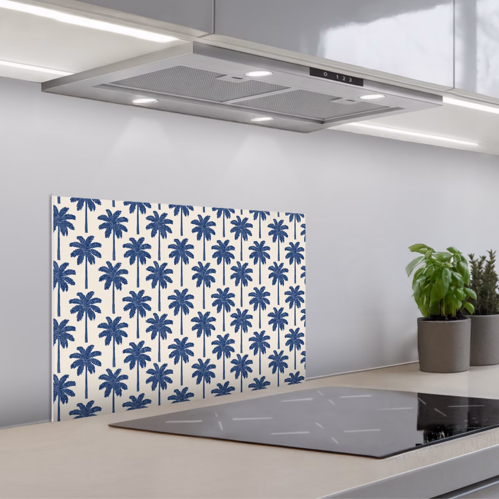 Paraschizzi cucina - Simmetrico - Palma - Blu — 1