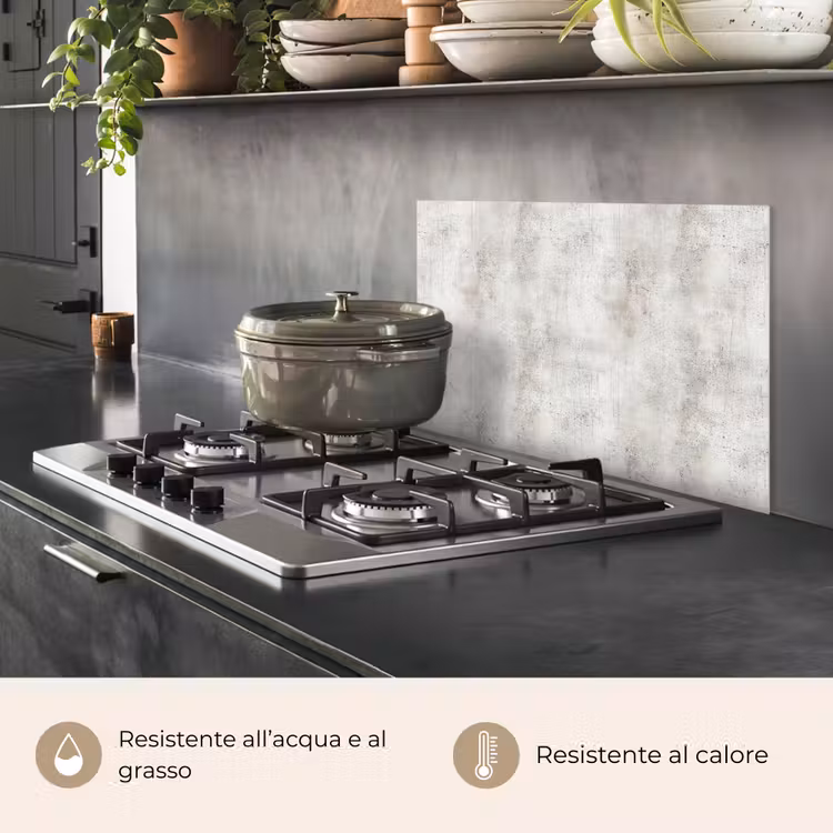 Paraschizzi cucina - Grigio - Cemento - Intemperie — 2
