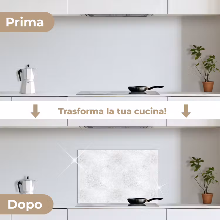 Paraschizzi cucina - Grigio chiaro - Struttura in cemento - Sottile — 7