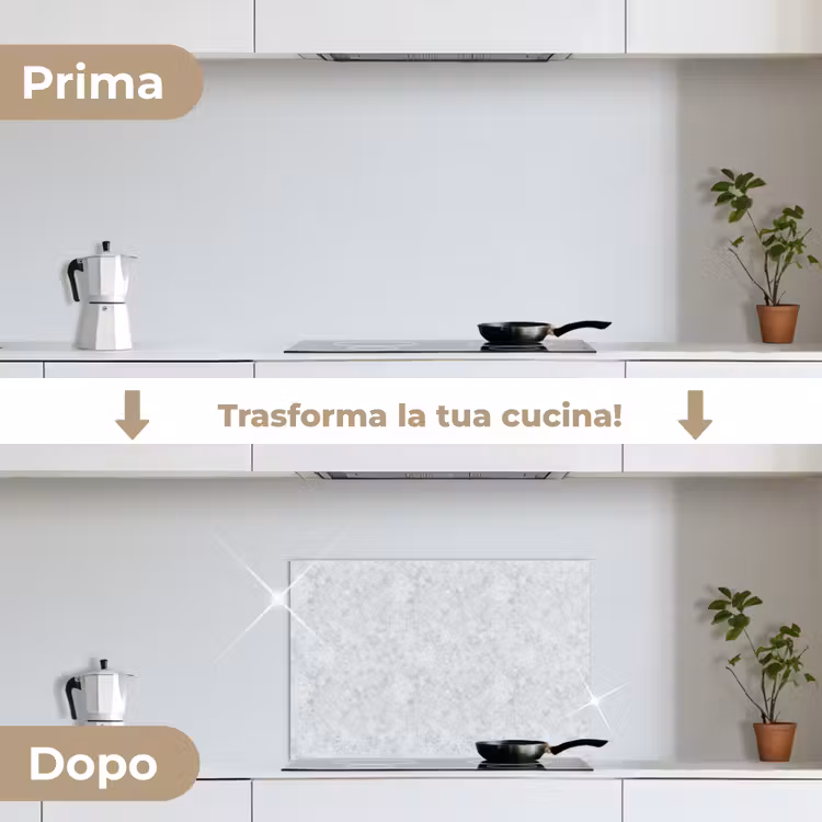 Paraschizzi cucina - Grigio - Effetto Terrazzo - Cemento — 7