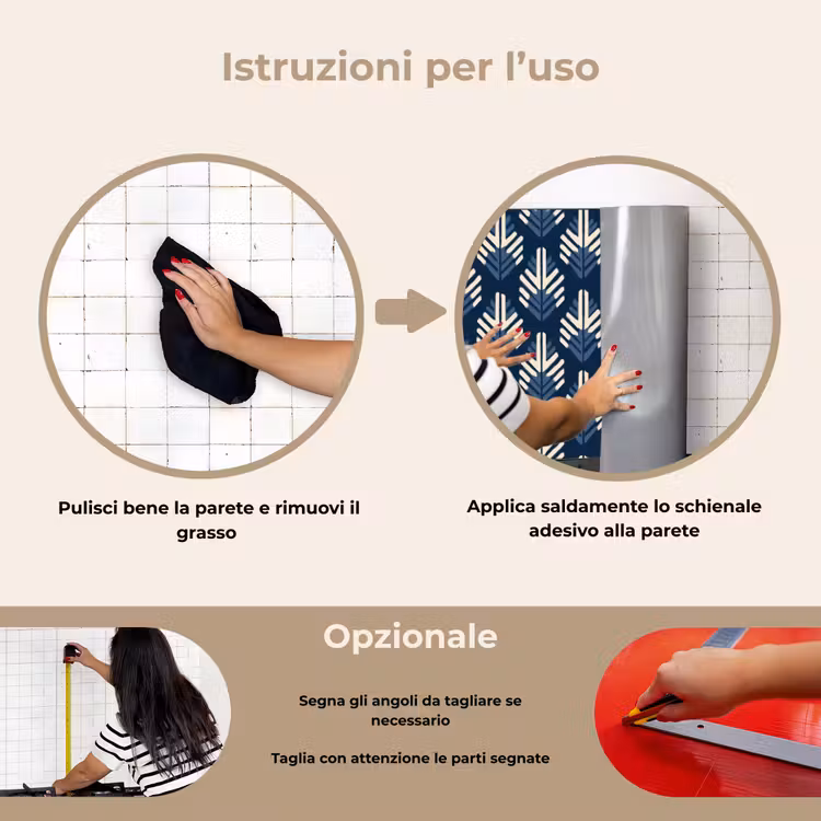 Paraschizzi cucina - Moderno - Fantasia - Blu — 6