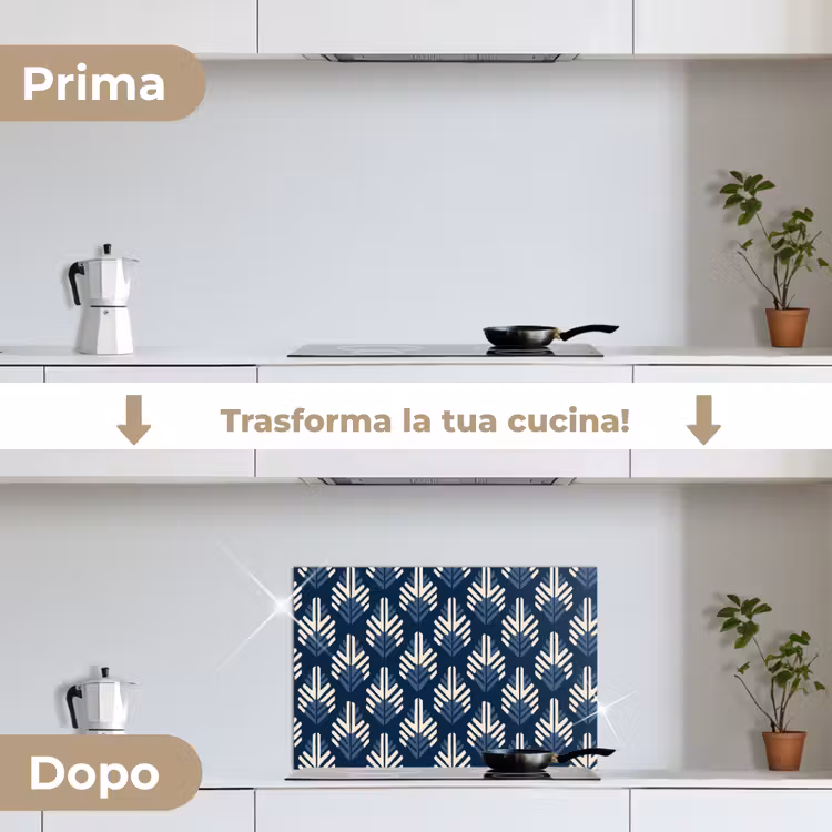 Paraschizzi cucina - Moderno - Fantasia - Blu — 7