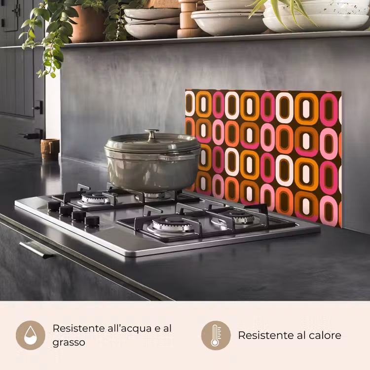 Paraschizzi cucina - Moderno - Retrò - Colorato — 2
