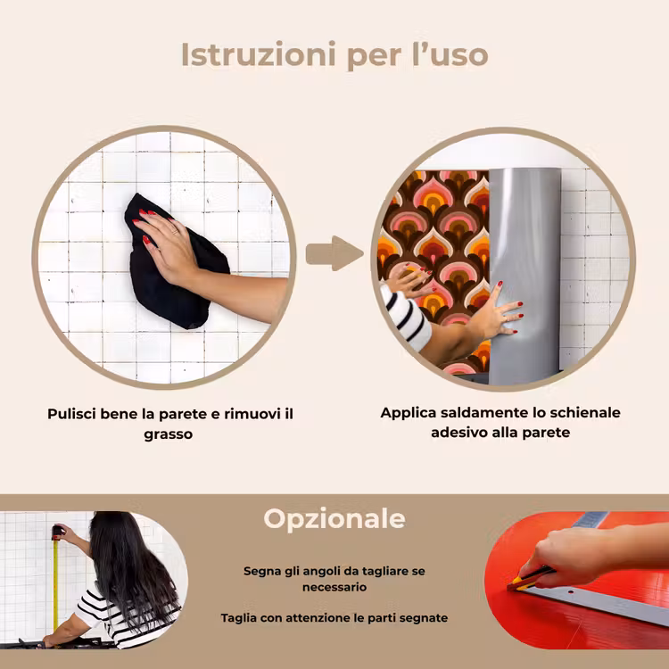 Paraschizzi cucina - Motivo - Retrò - Colorato — 6