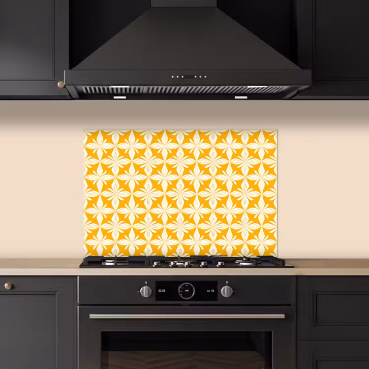 Paraschizzi cucina - Motivo - Retrò - Giallo — 5