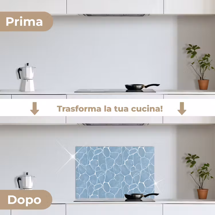 Paraschizzi cucina - Organico - Motivo - Blu — 7