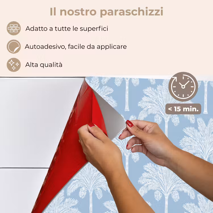 Paraschizzi cucina - Palma - Moderno - Blu — 4