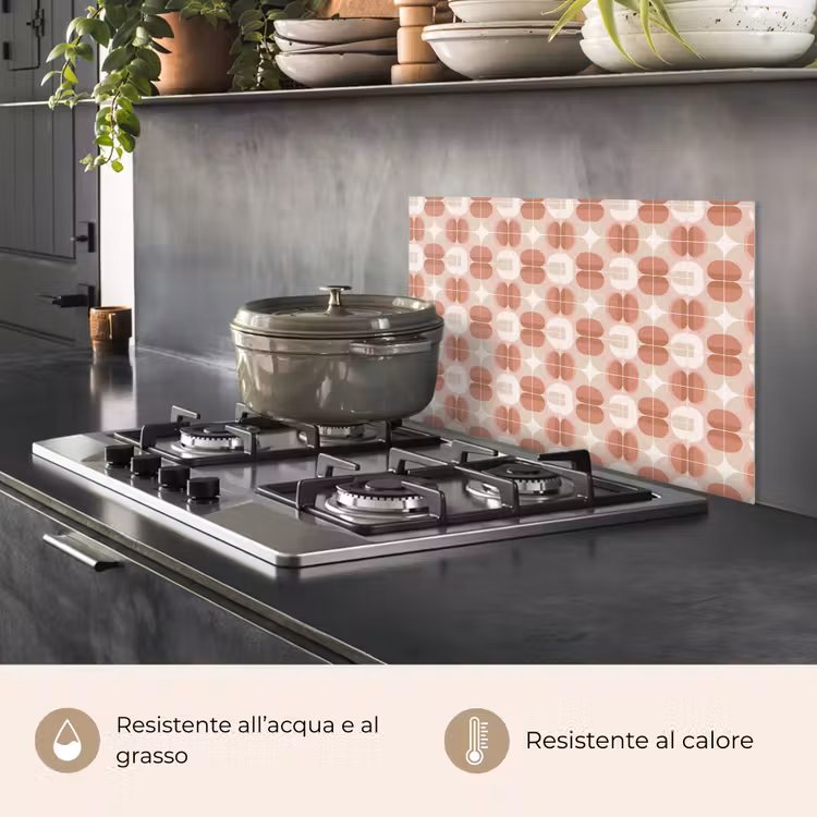 Paraschizzi cucina - Retrò - Classico - Rosa — 2