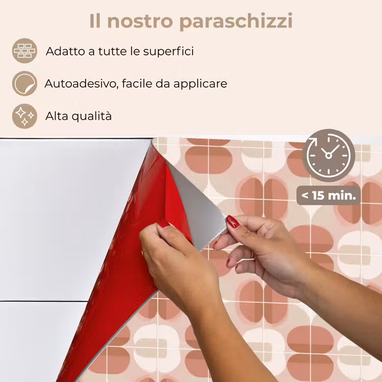 Paraschizzi cucina - Retrò - Classico - Rosa — 4