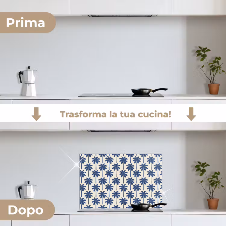 Paraschizzi cucina - Simmetrico - Palma - Blu — 7