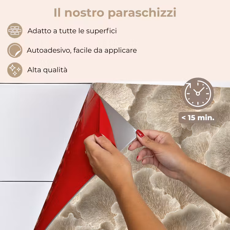 Paraschizzi cucina - Texture a ventaglio - Beige - Texture in fibra — 4
