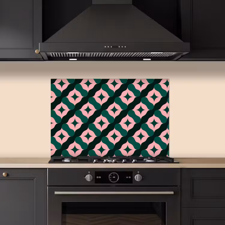 Paraschizzi cucina - Verde - Rosa - Retrò - Stelle — 5
