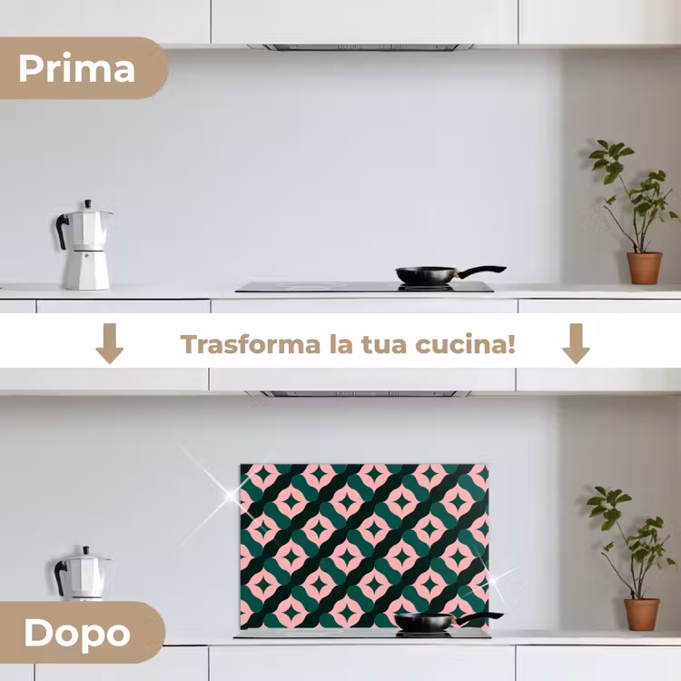 Paraschizzi cucina - Verde - Rosa - Retrò - Stelle — 7