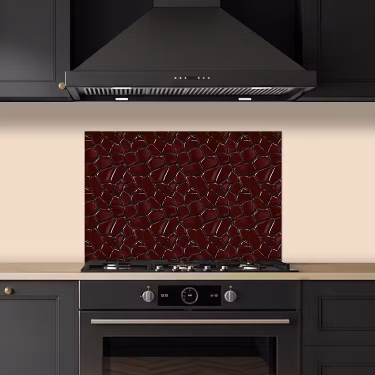 Paraschizzi cucina - Mosaico - Piastrella - Rosso borgogna — 5