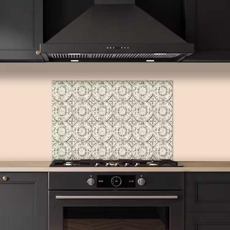 Paraschizzi cucina - Ornamento riccio - Piastrella - Verde — 5