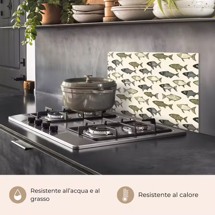 Paraschizzi cucina - Pesci - Classico - Verde — 2