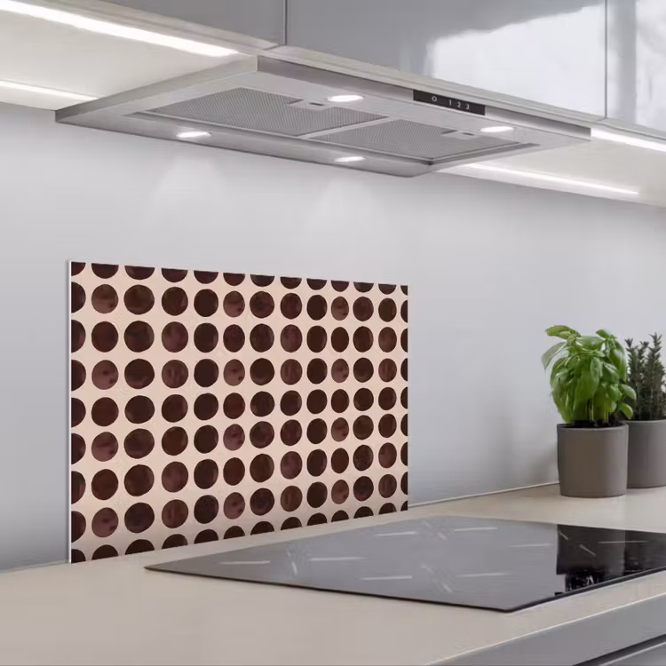 Paraschizzi cucina - Pois - Motivo - Marrone — 1