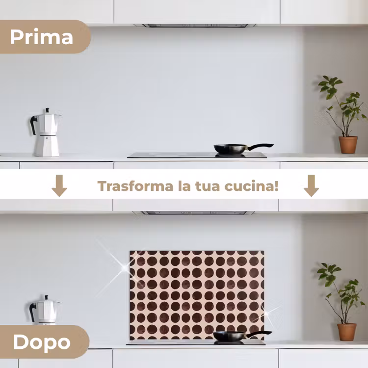 Paraschizzi cucina - Pois - Motivo - Marrone — 7