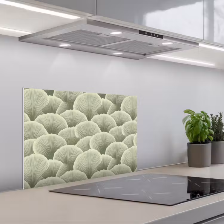 Paraschizzi cucina - Ventaglio - Foglia - Verde — 1