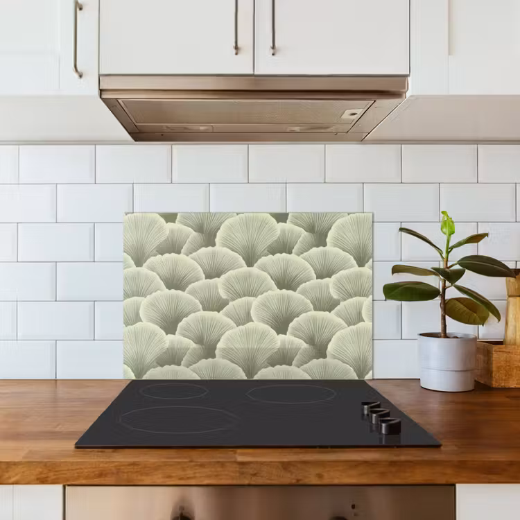 Paraschizzi cucina - Ventaglio - Foglia - Verde — 3