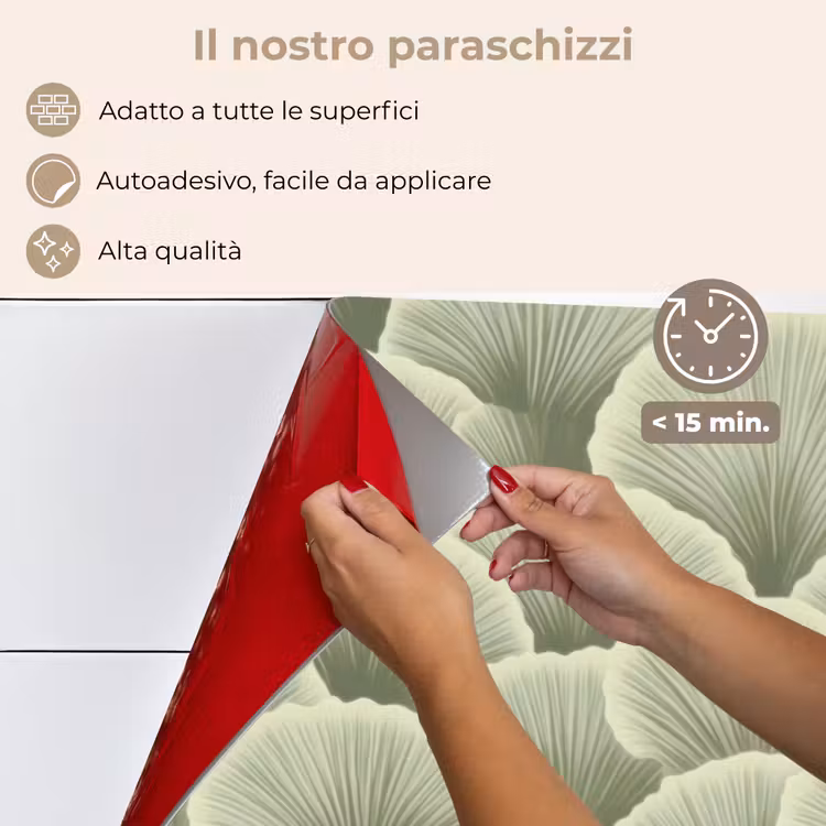 Paraschizzi cucina - Ventaglio - Foglia - Verde — 4