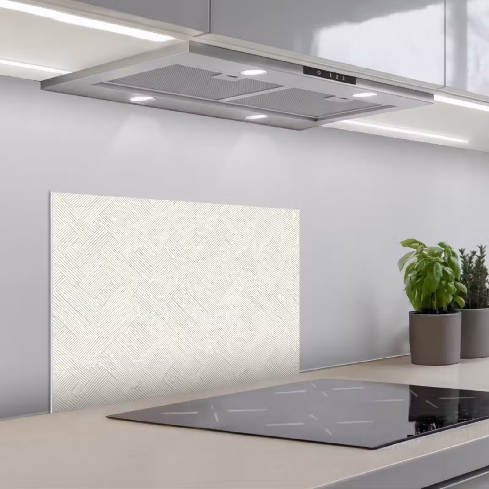 Paraschizzi cucina - Texture - Astratta - Beige — 1