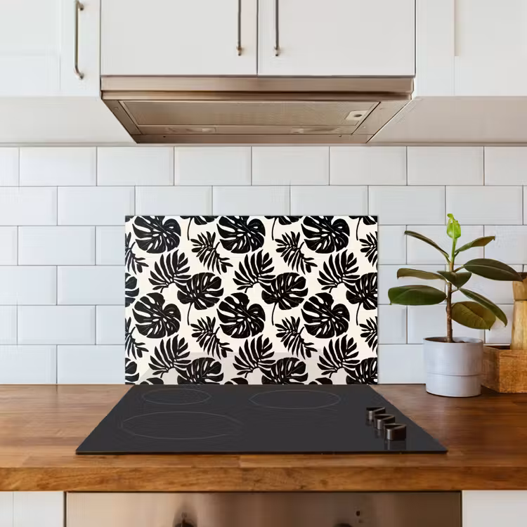 Paraschizzi cucina - Moderno - Monstera - Nero — 3