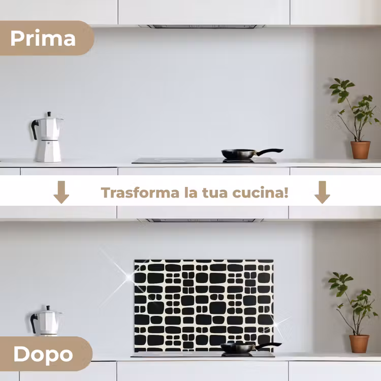 Paraschizzi cucina - Moderno - Organico - Nero — 7