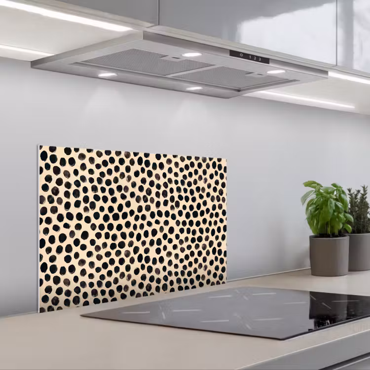 Paraschizzi cucina - Pois - Motivo - Nero — 1