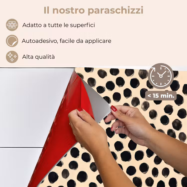 Paraschizzi cucina - Pois - Motivo - Nero — 4