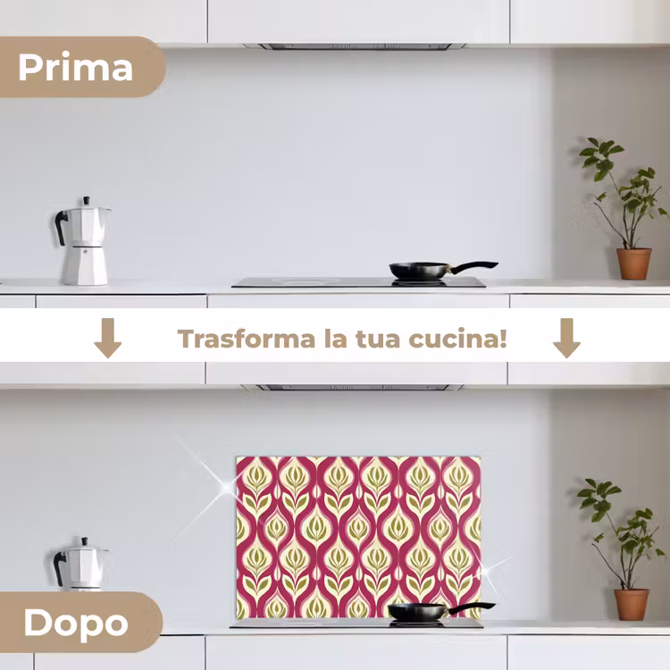 Paraschizzi cucina - Retrò - Floreale - Viola — 7