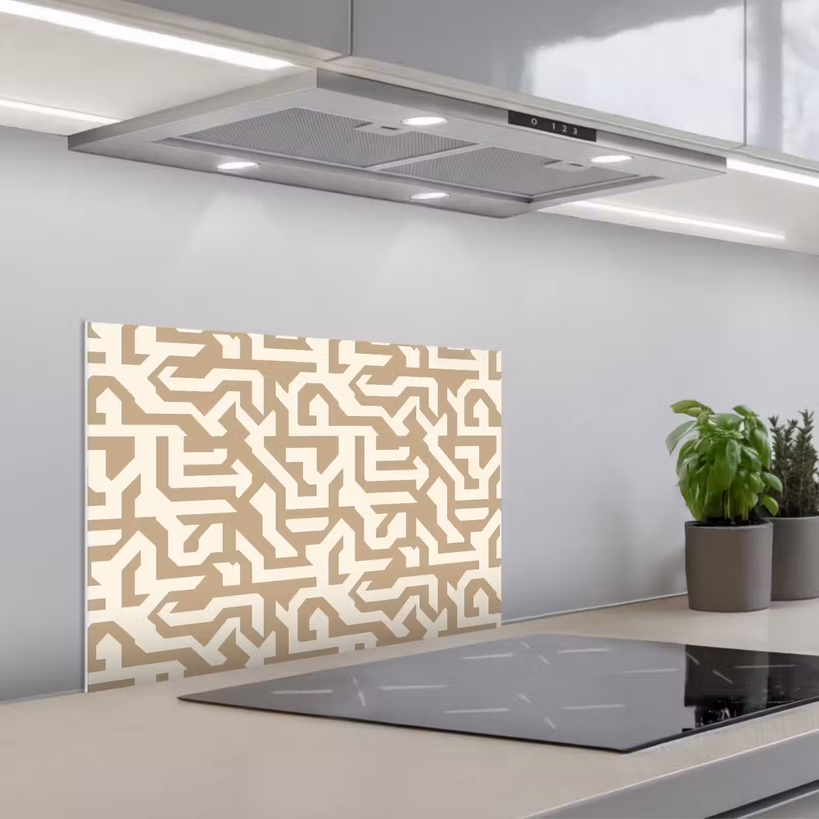 Paraschizzi cucina - Moderno - Astratto - Beige — 1