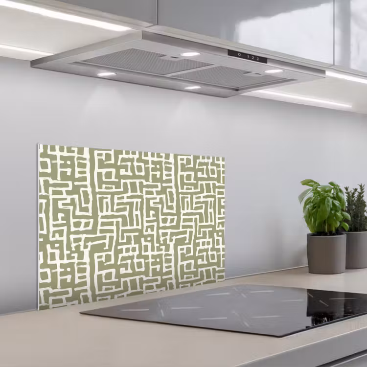 Paraschizzi cucina - Grafica - Motivo - Verde — 1