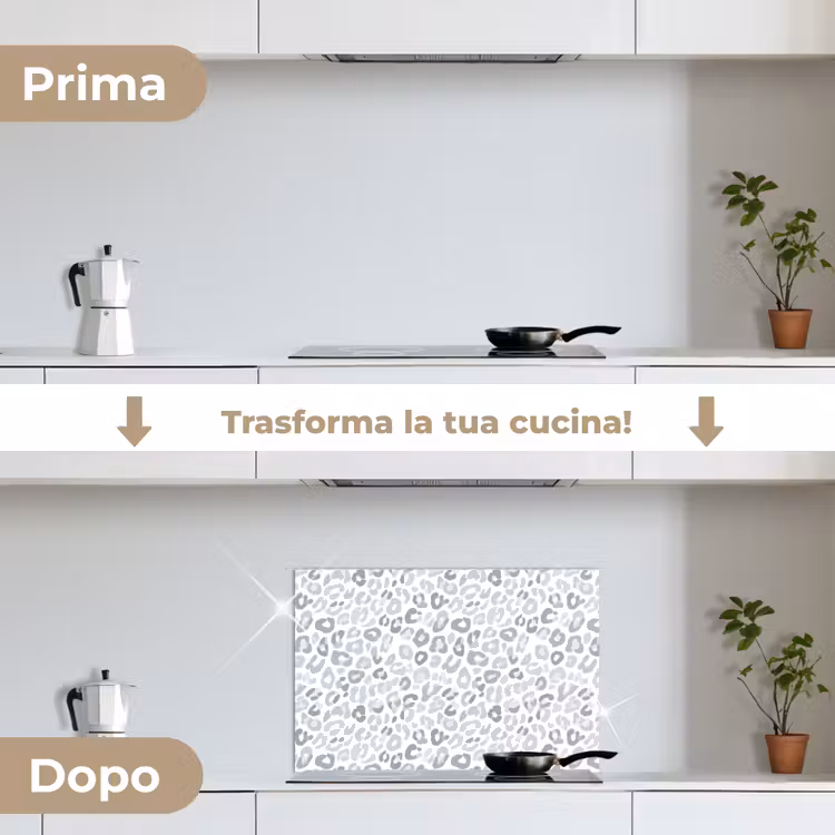 Paraschizzi cucina - Leopardo - Motivo - Grigio — 7